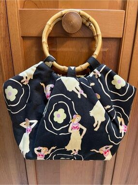 Tommy Bahama cloth purse in Return to Waikiki Hula print- Tiki Hawaiian